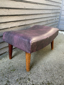 Small Vintage Oxblood Footstool