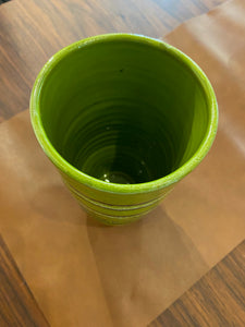 Italian Lime Green and Navy Vase