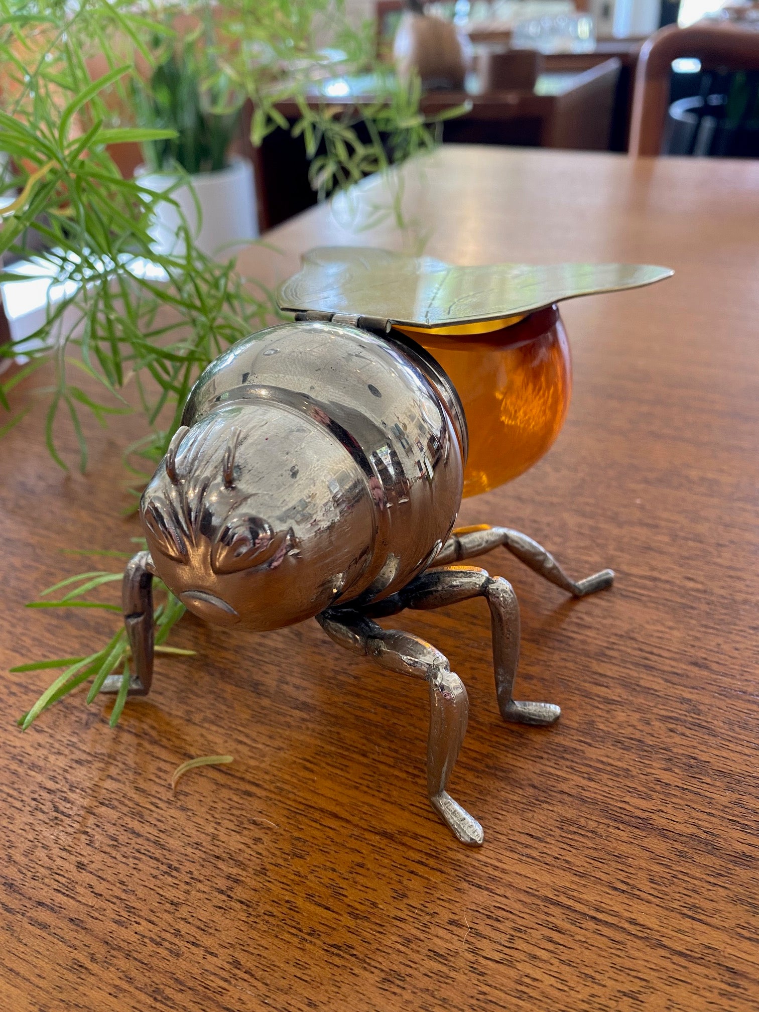 Antique Mappin & Webb Honey Pot- Bee