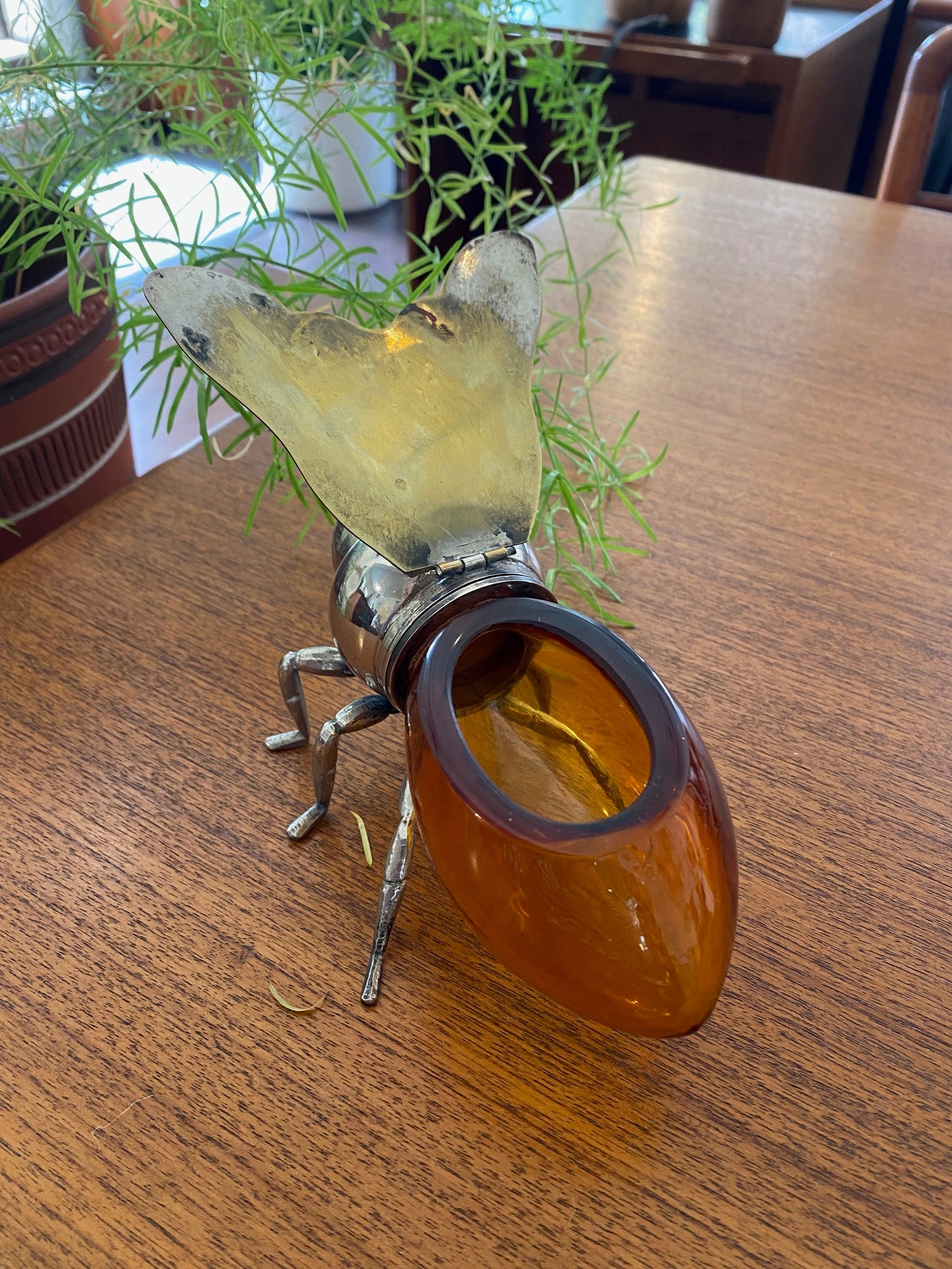 Antique Mappin & Webb Honey Pot- Bee