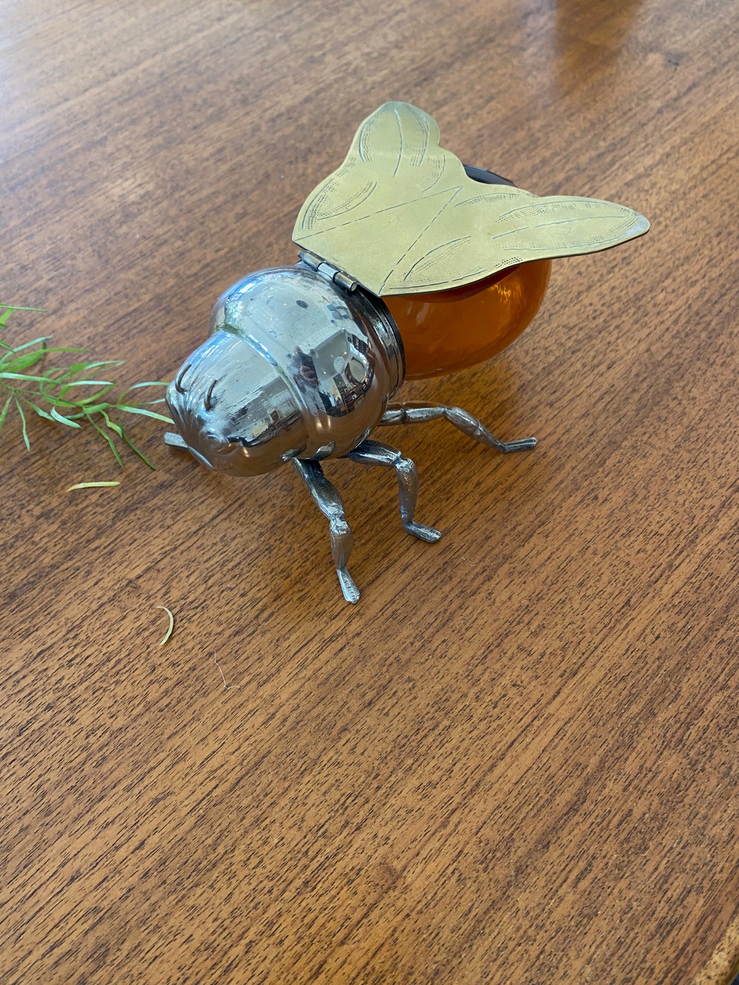 Antique Mappin & Webb Honey Pot- Bee