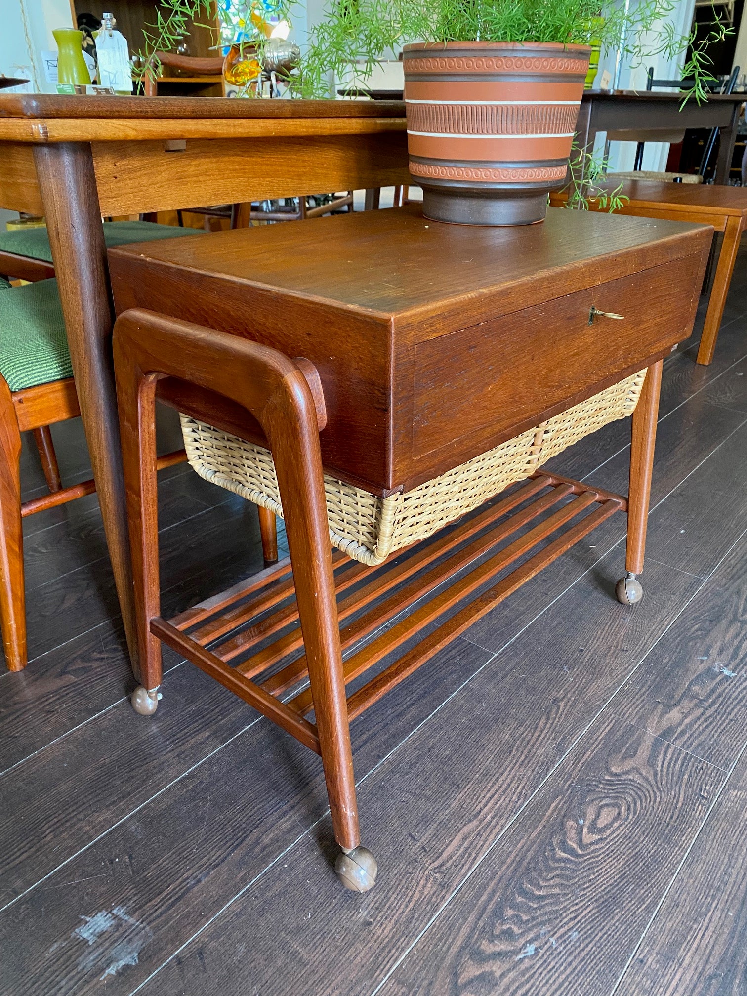 1960s Danish Teak Sewing Table