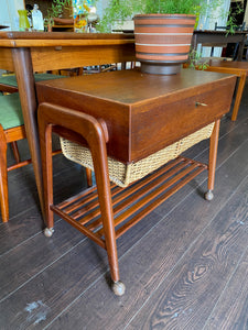 1960s Danish Teak Sewing Table