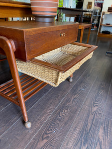 1960s Danish Teak Sewing Table