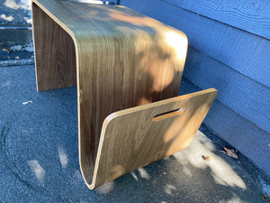 Vintage Bentwood Side Table with Magazine Rack