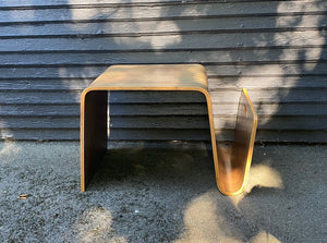 Vintage Bentwood Side Table with Magazine Rack