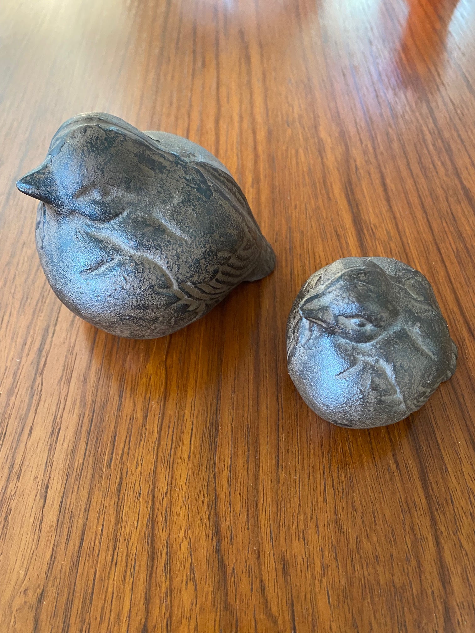Pair of Cast Metal Birds