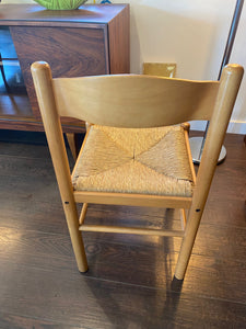 Vintage Italian Rush Seat Chair