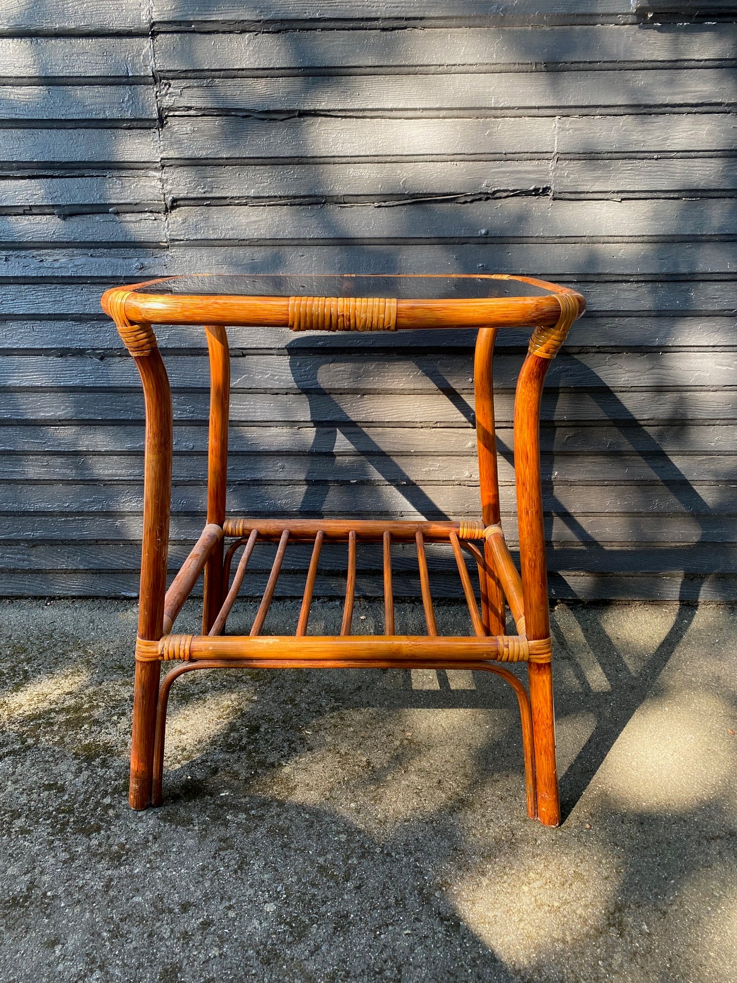 Boho Bamboo & Rattan Table