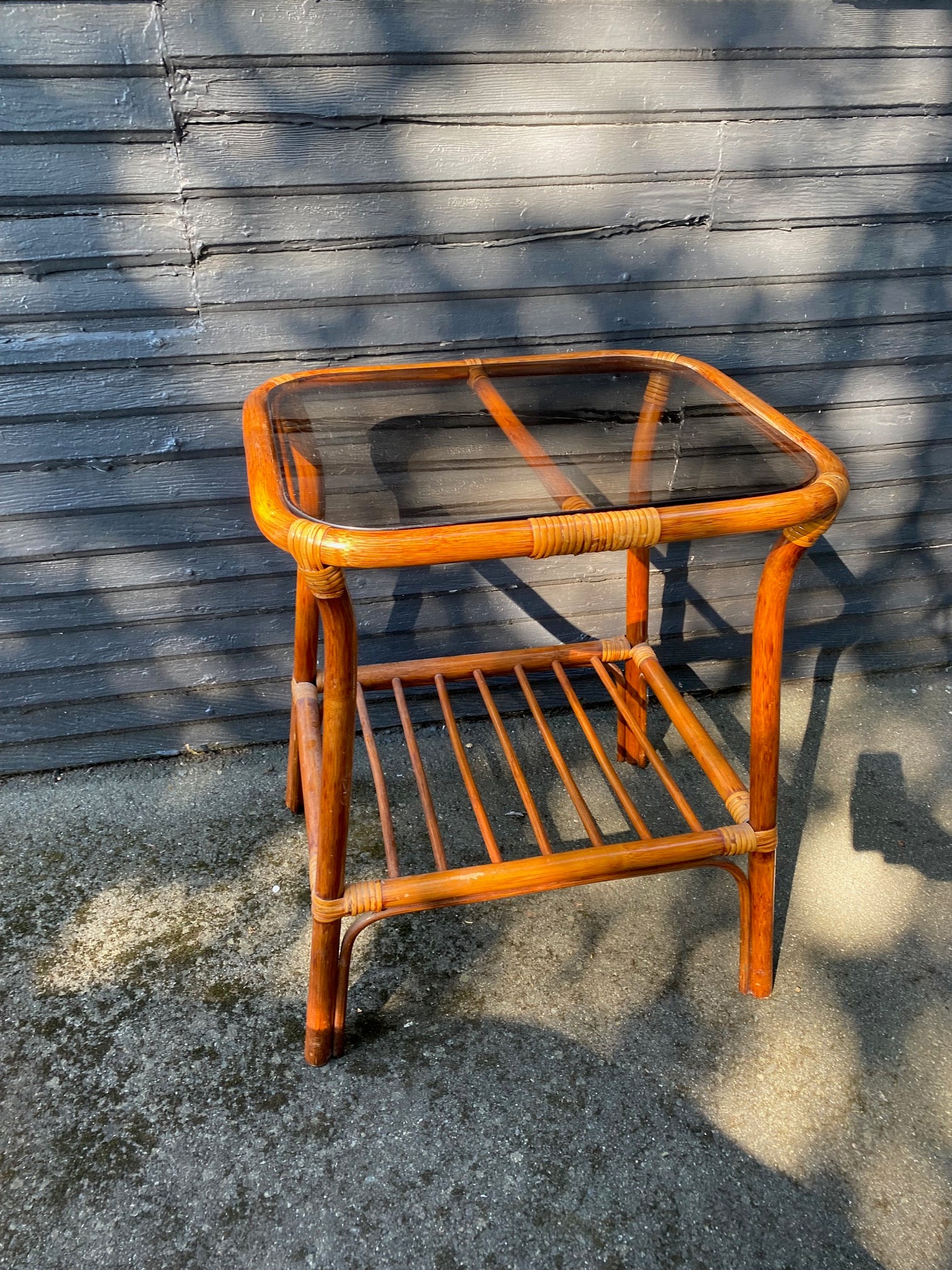 Boho Bamboo & Rattan Table