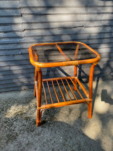 Boho Bamboo & Rattan Table