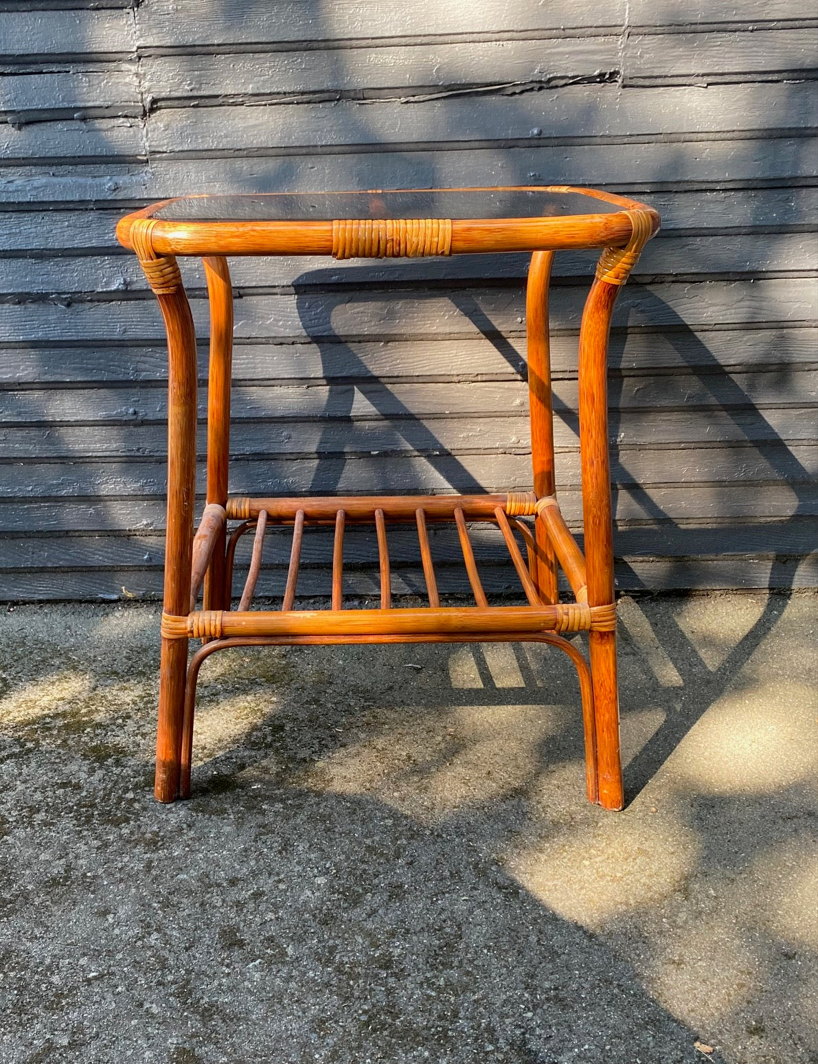 Boho Bamboo & Rattan Table