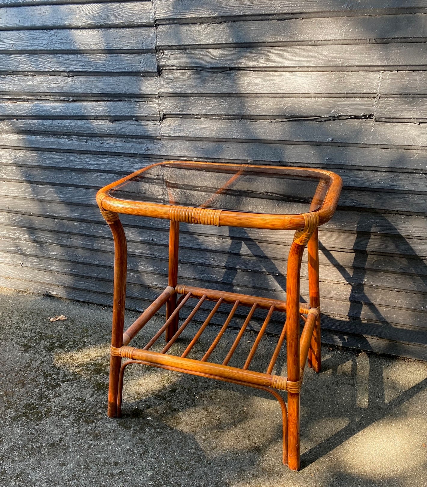 Boho Bamboo & Rattan Table