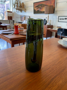 Gorgeous and rare iittala smoke green jug/ pitcher by Erkki Vesanto- Cook Street Vintage