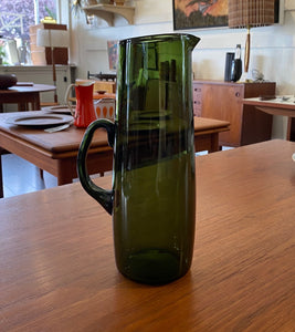 Gorgeous and rare iittala smoke green jug/ pitcher by Erkki Vesanto- Cook Street Vintage