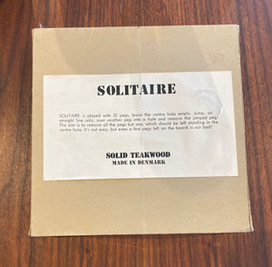 Solid Teak Solitaire Game, Made in Denmark