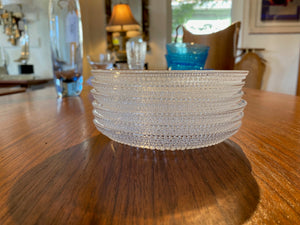 iittala Kastehelmi side dishes in clear glass designed by Oiva Toikka. Made in Finland- Cook Street Vintage