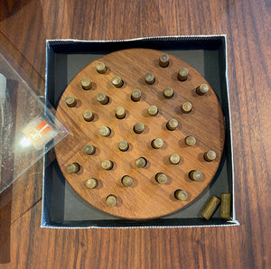 Solid Teak Solitaire Game, Made in Denmark