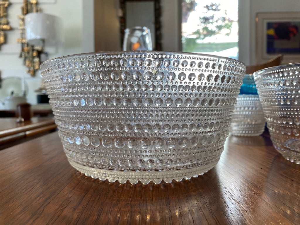 iittala Kastehelmi large bowl designed by Oiva Toikka. Made in Finland- Cook Street VIntage
