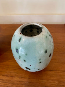 Small Vase with Cream Glaze and Bisque Base
