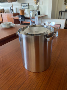 Cylinda line Stetton stainless steel champagne bucket. Designed by Arne Jacobsen. Made in Denmark-Cook Street Vintage