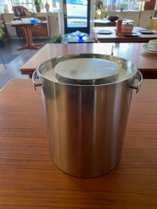 Cylinda line Stetton stainless steel champagne bucket. Designed by Arne Jacobsen. Made in Denmark-Cook Street Vintage