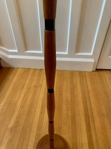 MCM Teak Floor Lamp with Black Bands