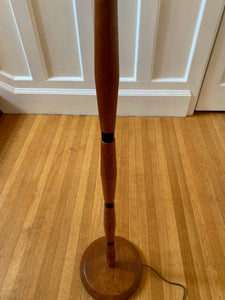 MCM Teak Floor Lamp with Black Bands
