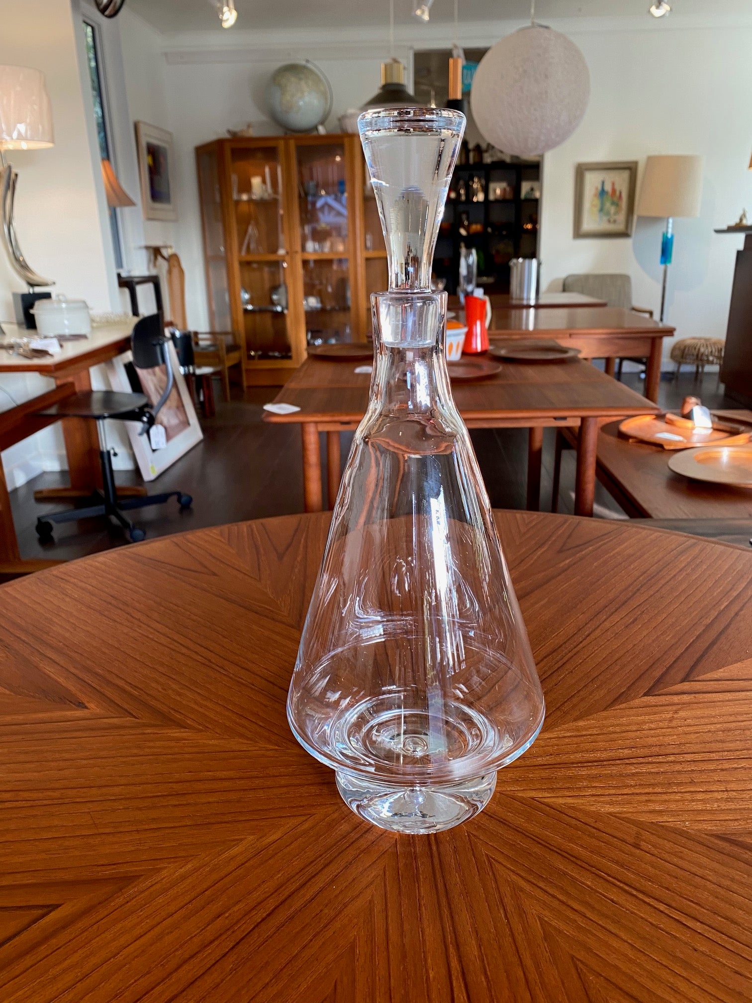 Vintage Fat Bottom Glass Decanter-Cook Street Vintage