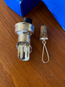 Silver plated Mr No Drip wine pourer. With original box. Made in Sweden-Cook Street Vintage