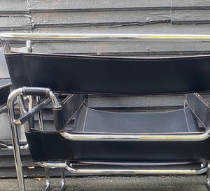 Vintage Wassily Armchair in Black Leather