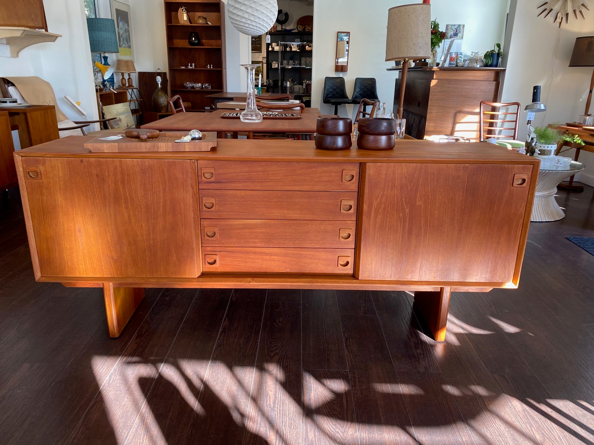 MCM Teak Credenza with Centre Drawers
