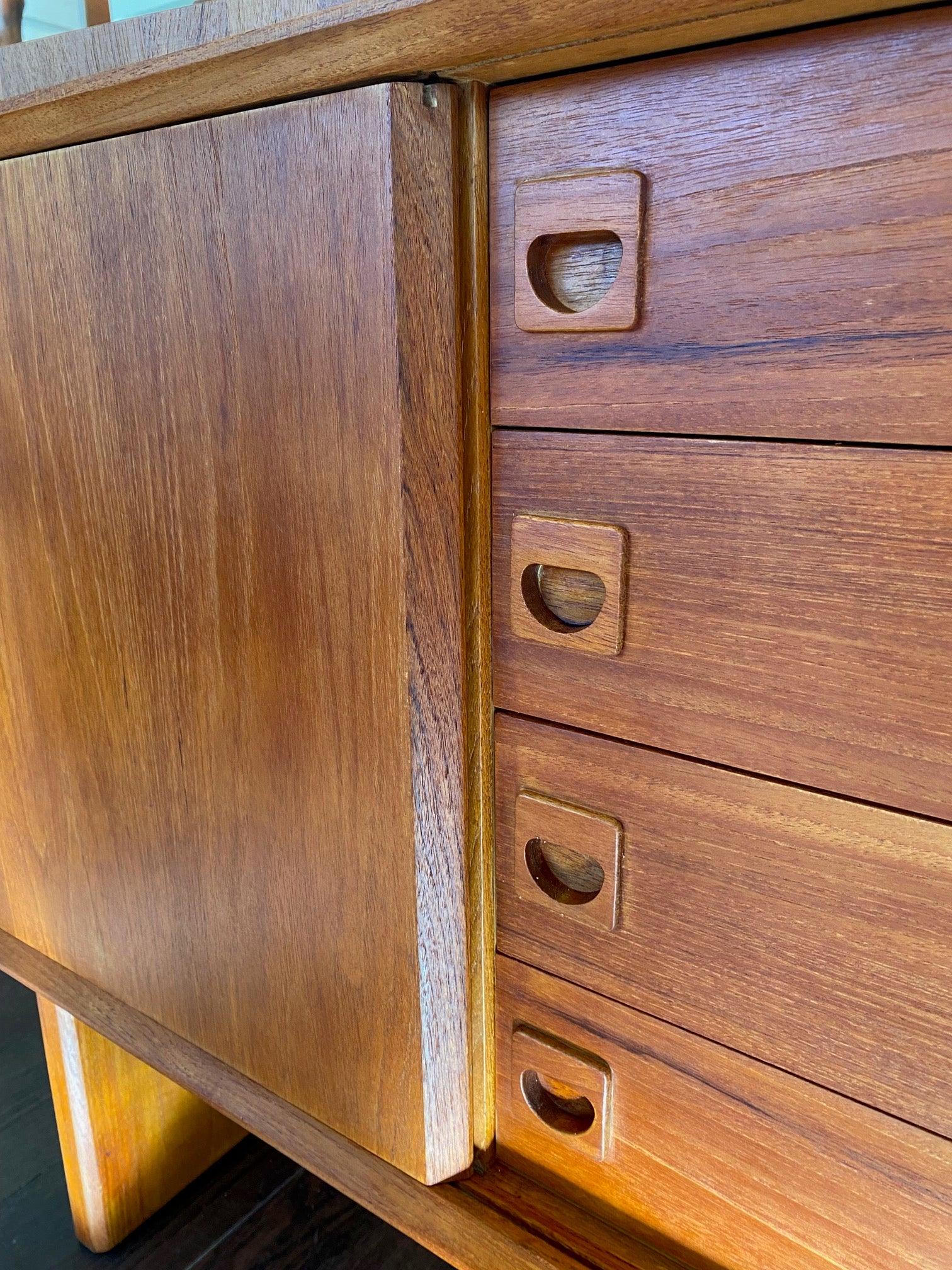MCM Teak Credenza with Centre Drawers