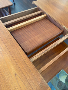 Vintage Teak Table with Butterfly Leaf