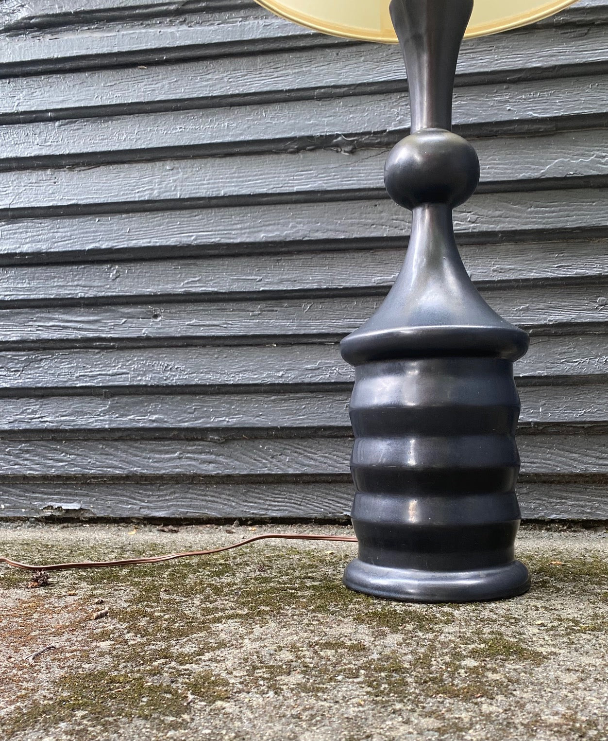 Sculptural MCM Ceramic Table Lamp