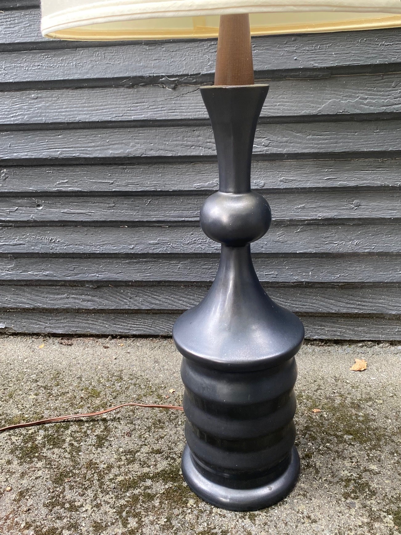 Sculptural MCM Ceramic Table Lamp