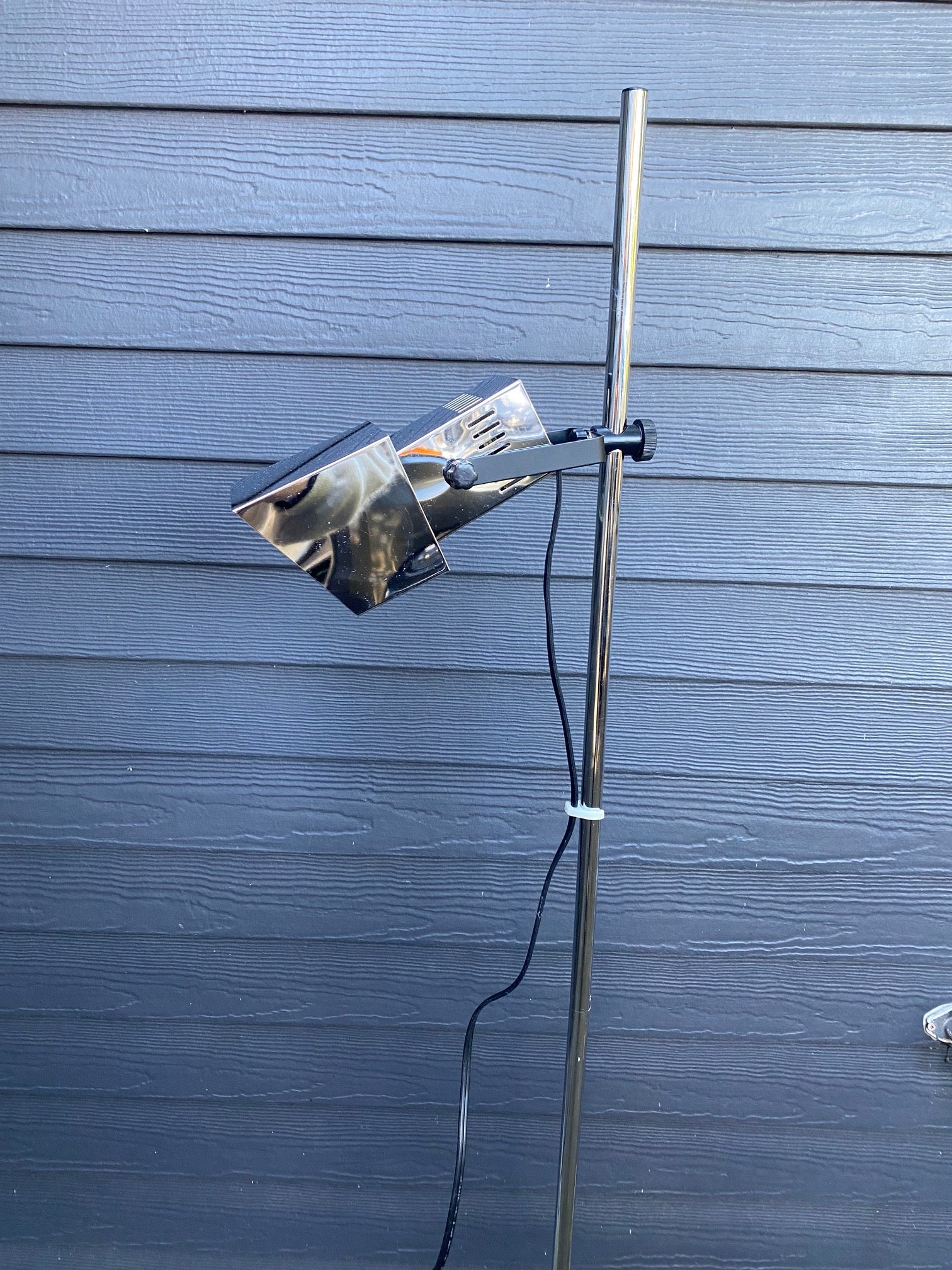 1970s space age Koch and Lowy chrome adjustable floor lamp- Cook Street Vintage.