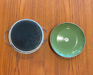Cathrineholm Avocado Green and White Lotus Casserole- Cook Street Vintage