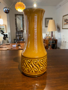 Vintage West German Vase in Mustard Glaze