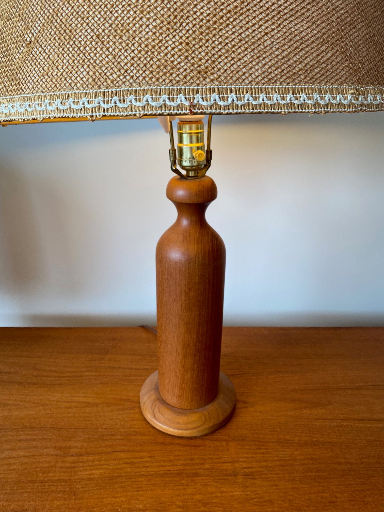 MCM Teak Table Lamp