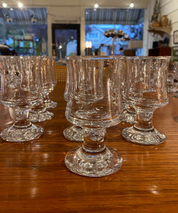 Gorgeous set of 10 mouthblown Per Lutken Ship Glass/ Skibsglas cordial and apertif glasses. Designed by Per Lutken for Holmegaard in 1971- Cook Street Vintage