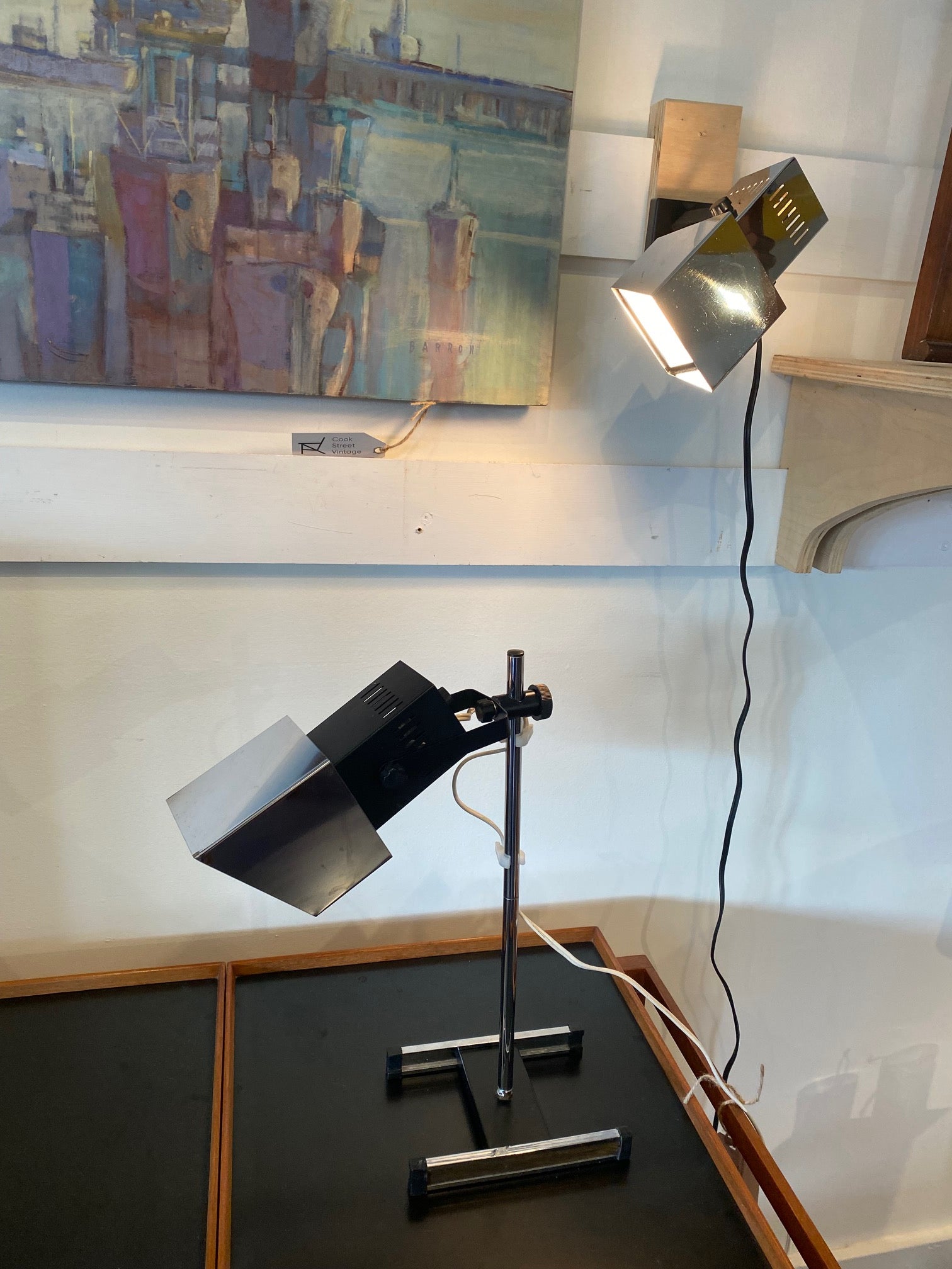 MCM Chrome Cube Sconce/Spotlight