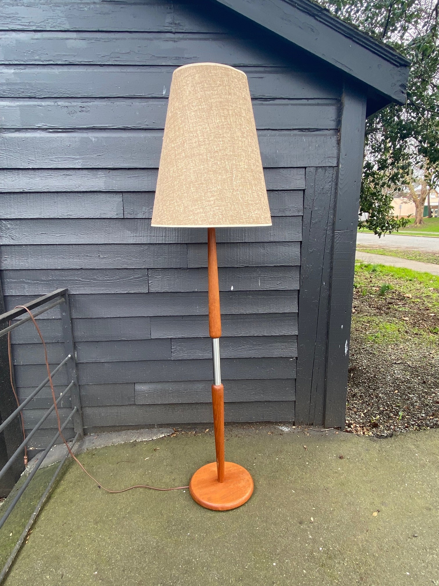 Vintage Teak Floor Lamp