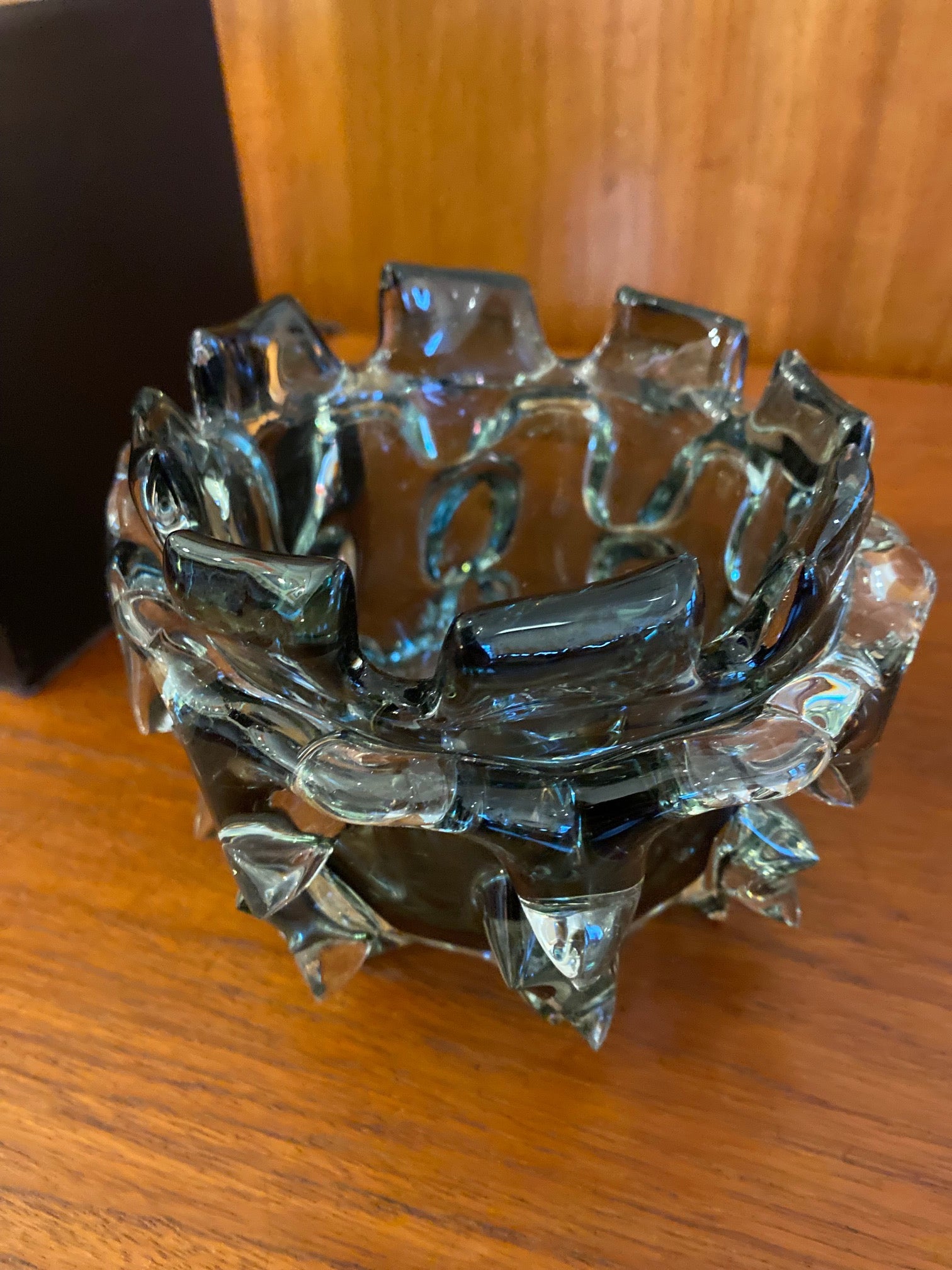 Murano Brutalist Glass Vase