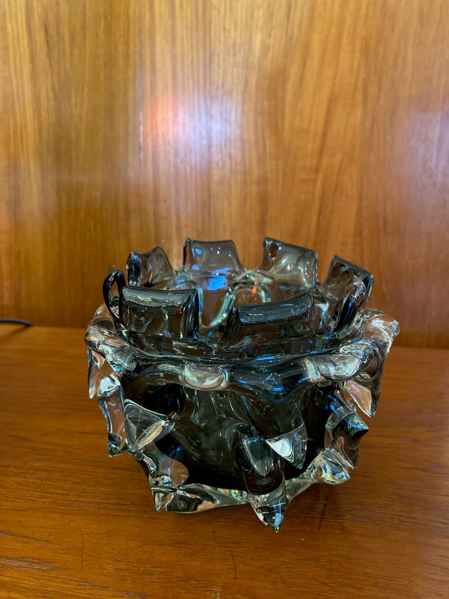 Murano Brutalist Glass Vase