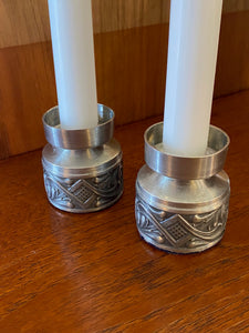 Selandia Norway Pewter Rosemaling Candle Holder