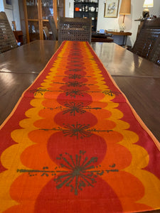 Vintage Colourful Table Runner 72"L