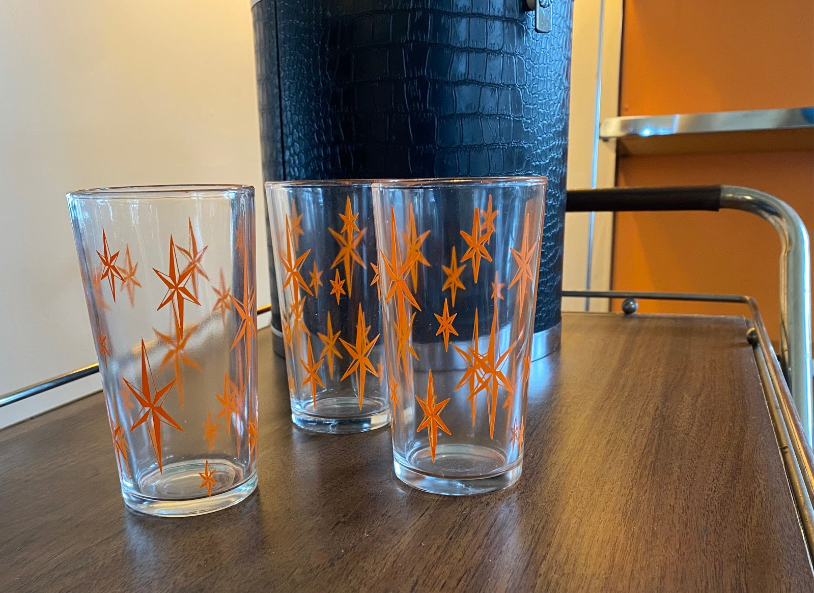 Set of 3 Vintage Starburst Glasses