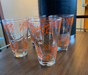 Set of 4 Vintage Confetti Glasses by Dominion