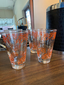 Set of 4 Vintage Confetti Glasses by Dominion